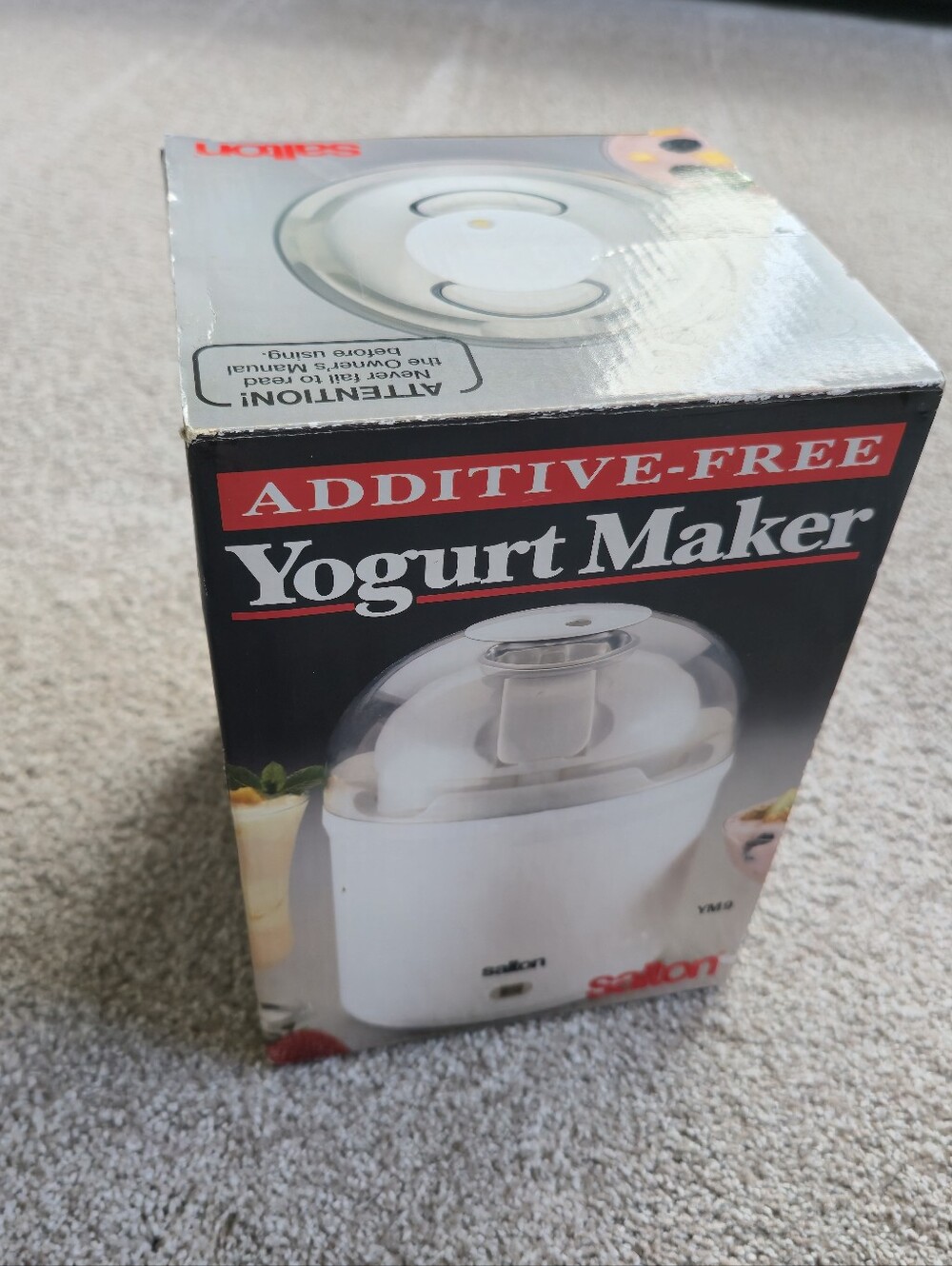 New Vintage Salton YM9 1 Quart Yogurt Maker Original Box & Manual